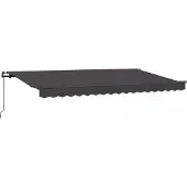 vidaXL Handmatig Zonnescherm 3,5 x 2 m Antraciet 100% Polyester