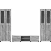 vidaXL Tv-meubelset FLORIN 3 st 150 x 39 x 30 cm Grijs Sonoma