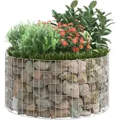 vidaXL Gabion paal rond Ø100x50 cm gegalvaniseerd staal