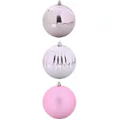 vidaXL Kerstbal Set XXL 3 st Roze Ø 25 cm Kunststof