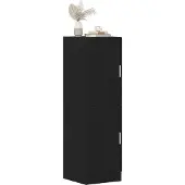 vidaXL - Keukenkast - 38x41,5x131,5 - cm - bewerkt - hout - zwart