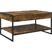 vidaXL Salontafel Rook Eik 80 x 50 x 40 cm Bewerkt hout