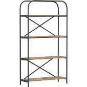 vidaXL Boekenplank 4-laags 80 x 30 x 146 cm Bewerkt hout Artisan Eiken
