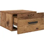vidaXL Nachtkastje 35 x 35 x 20 cm Bewerkt hout Oudhout