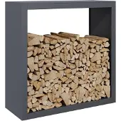 vidaXL Haardhoutrek 100x40x100 cm staal antracietkleurig