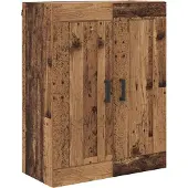 vidaXL Highboard 2 st Oud Hout 69,5 x 34 x 180 cm Bewerkt hout
