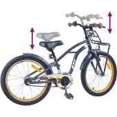vidaXL Kinderfiets 22 Inch voor 7-12 jaar oud Donkergrijs