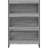 vidaXL Boekenkast 80 x 30 x 121 cm Bewerkt hout Grijs Sonoma