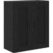 vidaXL Highboard 2 st Zwart Eiken 69,5 x 34 x 180 cm Bewerkt hout