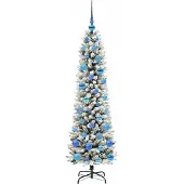 vidaXL Kunstkerstboom Wit 150 cm PVC en Metaal en Plastic