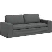 vidaXL Bank Donkergrijs 222 x 80 x 82 cm Stof
