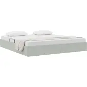 vidaXL Ottoman Bedframe met opslag Lichtgrijs 160 x 200 cm Fluweel