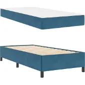 vidaXL Bedframe, donkerblauw, 80 x 200 cm, gestoffeerd