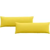 vidaXL Zitkussens 2 st Stof Licht Geel 120 x 40 cm