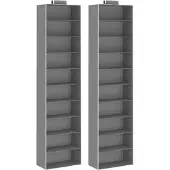 vidaXL Kledingorganisers hangend 2 st met 10 schappen stof
