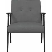 vidaXL Fauteuil Donkergrijs Stof