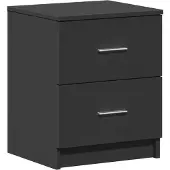 vidaXL Nachtkastjes 2 st met 2 lades 40x36x50 cm zwart