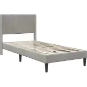 vidaXL Bedframe met hoofdeinde Lichtgrijs 100 x 200 cm Fluweel