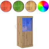 vidaXL LED Dressoir Artisan Eiken 41 x 37 x 100 cm Bewerkt hout