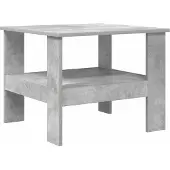 vidaXL Salontafel Beton Grijs 57 x 55 x 45 cm Bewerkt hout