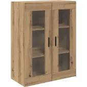 vidaXL Highboard 2 st Artisan Eiken 69,5 x 34 x 180 cm Bewerkt hout