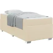 vidaXL Bedframe met matras Crème 80 x 200 cm Stof