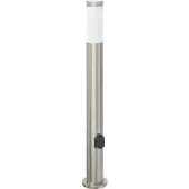 vidaXL Bolderverlichting met stopcontact 3 stuks 80 cm roestvrij staal IP44