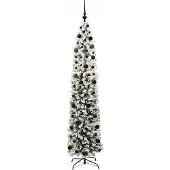 vidaXL Kunstkerstboom Groen 210 cm PVC en Staal en Kunststof