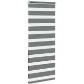 vidaXL Zebra rolgordijn 55x150 cm stofbreedte 50,9 cm donkergrijs