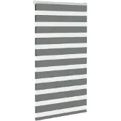 vidaXL Zebra rolgordijn 70x150 cm stofbreedte 65,9 cm donkergrijs