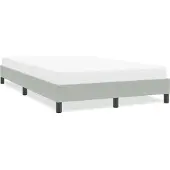 vidaXL Bedframe zonder matras 120x220 cm fluweel lichtgrijs
