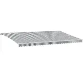 vidaXL Luifel handmatig uittrekbaar 600x300 cm antraciet en wit