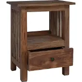 vidaXL Nachtkastje Bruin 30 x 30 x 47 cm Massief Gerecycleerd Hout