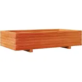vidaXL Plantenbak 110x60x26,5 cm massief grenenhout wasbruin