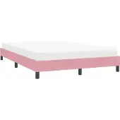 vidaXL Bedframe zonder matras 160x210 cm fluweel roze