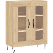vidaXL Hoge kast 69,5x34x180 cm bewerkt hout sonoma eikenkleurig