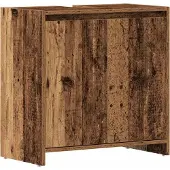 vidaXL Wastafelkast 60x33x60 cm bewerkt hout oud houtkleurig