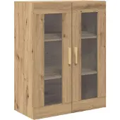 vidaXL Hoge kast Artisan-eikenhout, 69,5 x 34 x 180 cm