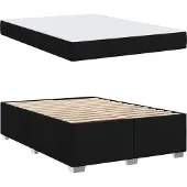 vidaXL Bedframe met matras Zwart 160 x 200 cm Stof