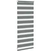 vidaXL Zebra rolgordijn 55x100 cm stofbreedte 50,9 cm donkergrijs