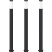 vidaXL Bolderverlichting 3 stuks 110 cm RVS IP44