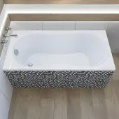 Polimat GRACJA ligbad 170 x 70 cm wit met styropor ombouw