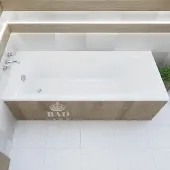 Polimat MEDIUM ligbad 160 x 75 cm wit met baddrager