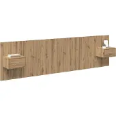 vidaXL Hoofdeinde Met Kast 3 st Artisan Eiken Bewerkt hout