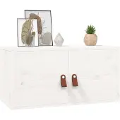 vidaXL Wandkasten 2 st 60x30x30 cm massief grenenhout wit