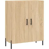 vidaXL Hoge kast 69,5x34x180 cm bewerkt hout sonoma eikenkleurig