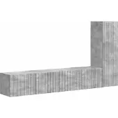 vidaXL Tv-meubelset 3 st Beton Grijs Bewerkt hout