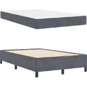 vidaXL Bedframe Donkergrijs 120 x 200 cm Stof