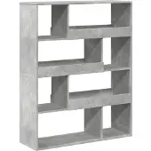vidaXL Boekenkast 100x33x125,5 cm bewerkt hout betongrijs