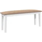 vidaXL Bank 110 cm massief hout wit rubber
